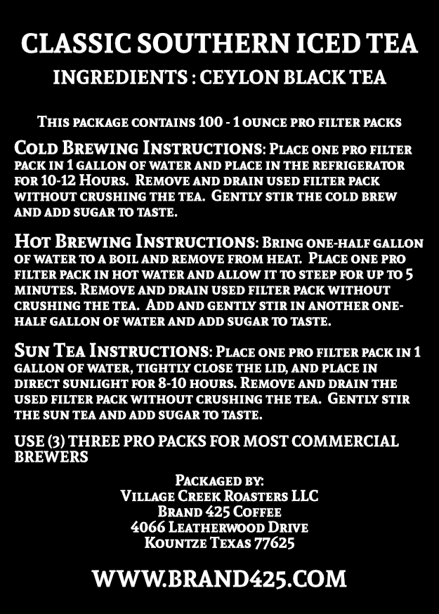
                  
                    Classic Southern Iced Tea - Commercial Box - 100 - 1 Ounce Iced Tea Pro Packs
                  
                